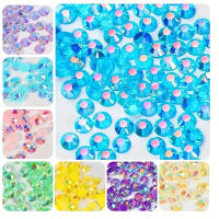 24 Rhinestones Planos AB Fluorescentes Resina Para Decoración De Uñas Y Joyería DIY Material De Vidrio Pack Individual - details 5