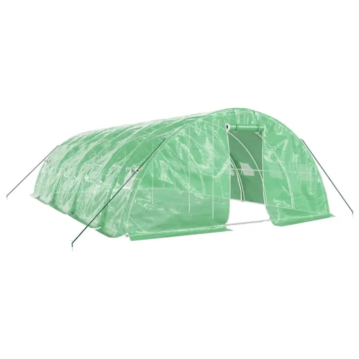 vidaXL Invernadero con Estructura Acero Invernáculo Vivero para Plantas Verde - 1