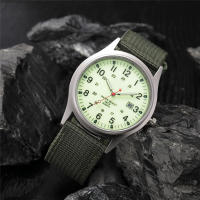 Reloj De Cuarzo Para Hombre Negro Con Correa De Nylon Militar Deportiva Moda Cuadro De Numeros Arábigos Clavija De Hebilla - details 8