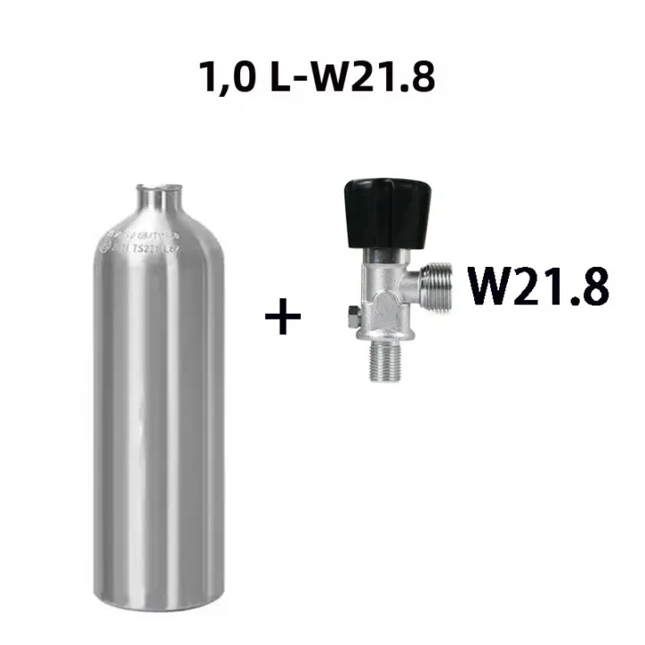 Botella De Aluminio Para Agua De Acuario Con CO2 1L Tanque De Hierba De Agua Y Oxígeno Para Tanque De Peces Material De Aluminio - 1
