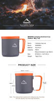 Taza De Camping Widesea De Aluminio Para Exteriores Mug De Turismo Utensilios De Mesa Para Picnic Y Cocina Equipamiento De Senderismo Y Trekking - details 1