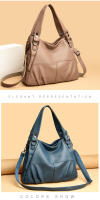 Bolso de mano de PU para mujer de moda, estilo europeo y americano, con costura, sencillo, de alta calidad, Grande. - details 3