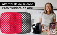 Marctani 2pcs Alfombrilla Silicona Freidora Aire, Incluye Dispensador de Aceite, Accesorios Freidora Sin Aceite, Reutilizables, Para Freidoras de 3.5L y 5.5L, Accesorios Airfryer (21.5 CM) - details 0