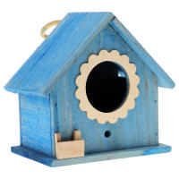 Casa De Pájaros De Madera Con Alimentador Decorativa Para Exteriores Nido Colgante Para Pájaros Caja De Cría De Pájaros Accesorios Para Pájaros - details 4