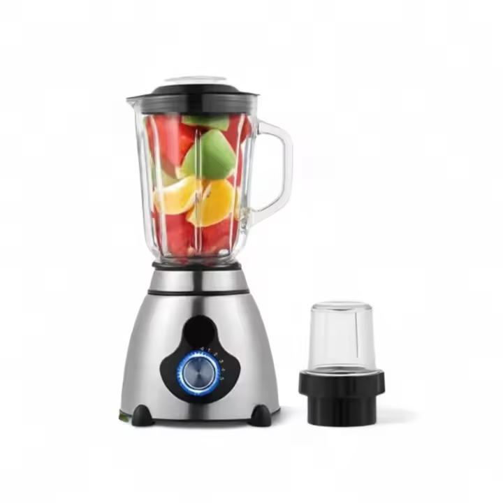 BATIDORA - MEZCLADO DE ALIMENTOS -  BATIDORA DE VASO -  KITCHEN - 1000W - 2 EN 1 - MOLINILLO DE CAFE - 1.5 L - 5 VELOCIDADES - CHUCHILLAS ACERO INOX - 1