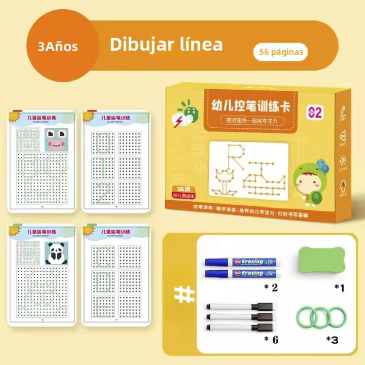 Juego De Dibujo Montessori Para Niños Juguetes Educativos De Formación De Control De Pluma Y Aprendizaje De Matemáticas Juego De Colores Y Formas Para Bebés - 1