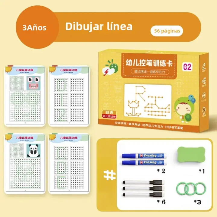 Juego De Dibujo Montessori Para Niños Juguetes Educativos De Formación De Control De Pluma Y Aprendizaje De Matemáticas Juego De Colores Y Formas Para Bebés - 1
