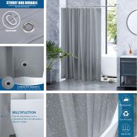 Cortina de ducha transparente con ganchos, forro impermeable, moho, PEVA, decoración de baño para el hogar - details 6