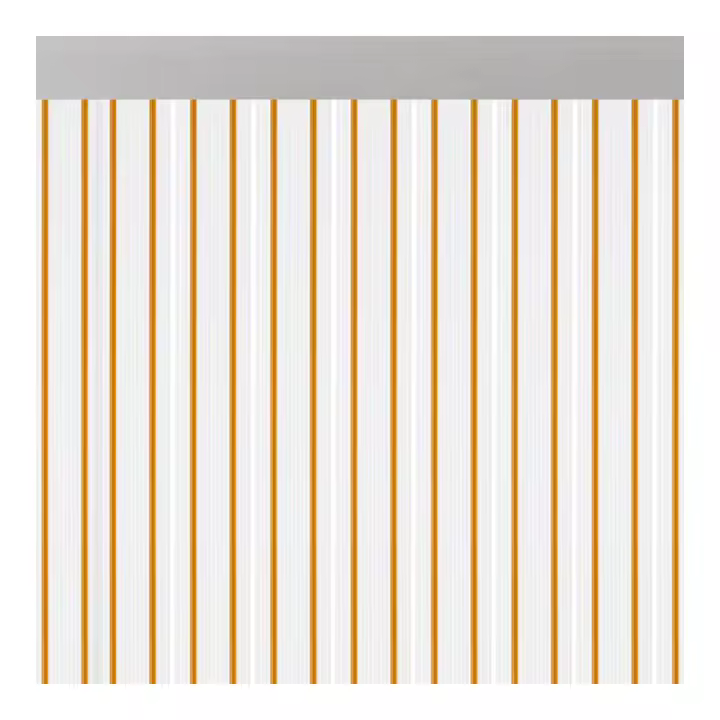 Cortina para puerta modelo "ferrara" transparente color miel 90x210cm m63112 acudam - 1