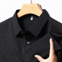 Camisa Polo Para Hombre Casual De Color Sólido Manga Corta Transpirable Cómoda Versátil Top Moda Negocios New Men's Business - details 6