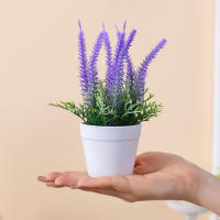 1PC Lavanda Artificial De 17CM Decoración Realista Para Escritorio De Oficina Regalo De Presentación Decoración De Hogar Y Oficina - details 6