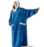 Manta De Flannel Super Larga Con Mangas 120/150cm Sudadera De Invierno Para Hombres Y Mujeres Abrazable De Peluche Gran Tamaño Para Ver Televisión - details 12