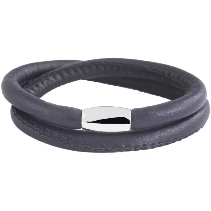 Akzent® Pulsera Redonda de Couro Genuíno Cham Cham 36cm - 1