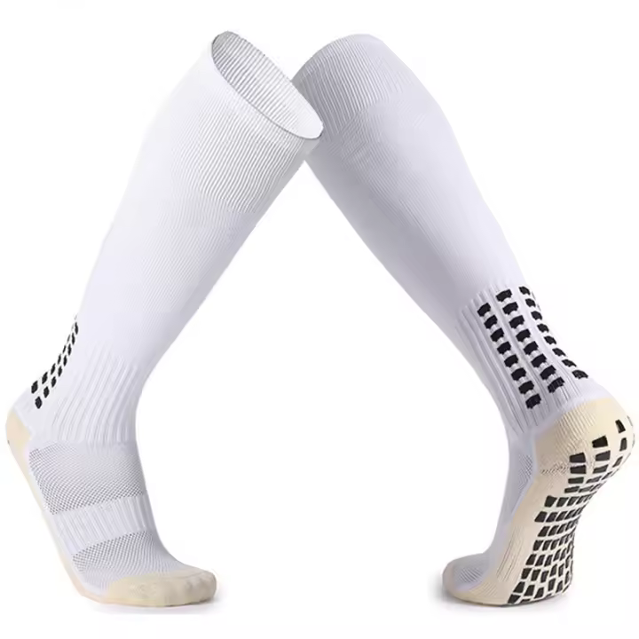Calcetines De Fútbol Largos Para Hombres Con Tela Antideslizante Y Algodón Para Entrenamiento Profesional Calcetines Deportivos De Nylon Sin Dedos - 1