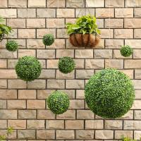 Bola De Hierba Artificial Verde Para Decoración De Jardín Y Patio Exterior Plástico Simulación De Plantas Disponible En 5 Tamaños - details 5