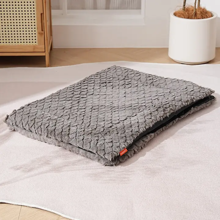 Cama Caliente Para Perros De Invierno Alfombra De Dormir Suave De Peluche Corto Para Pequeños Y Medianos Perros Y Gatos Almohadilla De Descanso Para Mascotas Removible - 1