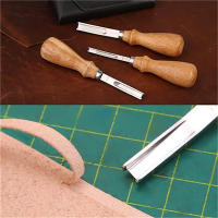 Cuchillo De Biseleado De Cuero Práctico Herramienta De Corte Para Manualidades Con Mango De Madera A4mm A6mm A8mm A10mm - details 2