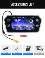 KTYDKP Monitor De Espejo Retrovisor Para Coche De 7 Pulgadas Con Cámara Carplay Android Auto Video HD FM Radio MP5 Jugador Multimedia Con USB TF - details 6