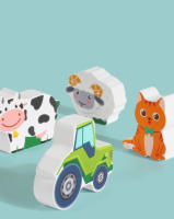 Juguetes De Madera Para Bebés Casa De Juego Montessori Con Animales De La Granja Sorteo De Colores Y Formas Bloques De Construcción Educativos Para Niños - details 8