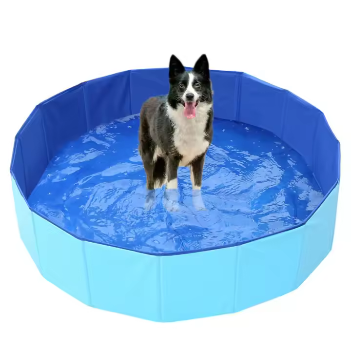 Piscina Inflable Para Mascotas De Gran Capacidad Plegable Baño De Perro Y Gato Con Arena Para Jardín Hogar - 1