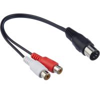 Banner - Cable de audio DIN 5 pines - 2x RCA hembra