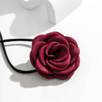Collar Gargantilla Elegante Con Gran Flor Para Mujer Moda 2023 Cadena Larga De Nudo Joyería En Collar De Cuello - details 7