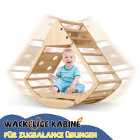 Escalera de Madera, Arco de Trepá, Juego de Trepá de Madera 8 en 1 multifuncionales-Con Tobogán, módulo de Trepá, barco balancín y Tienda de campaña - múltiples variaciones de formas para el juego Creative y el movimiento. - details 0