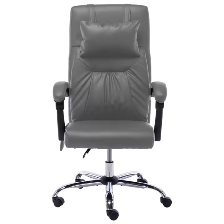 Silla de masaje de cuero sintético gris antracita - 1