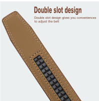 Cinturón De Cuero Genuino Para Hombre Automático Moda Casual Ancha 3.5cm Fijación Ratchete Para Pantalones Y Cintura - details 10
