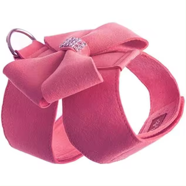 Verde - Arnés Rhinestone de Cuero Suave para Perros Pequeños - XL, Rosa - 1