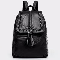 Mochila De Cuero PU Para Mujer 2024 Bolso De Viaje Multi-funcional Clásica Negra Impermeable Bolso De Hombro De Escuela - details 5
