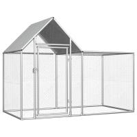 vidaXL Gallinero Metálico Acero Galvanizado Jaula Gallinas Conejos Dimensiones 2 x 1 x 1.5 m,  3 x 1 x 1.5 m,  5 x 1 x 1.5 m y mas - details 0