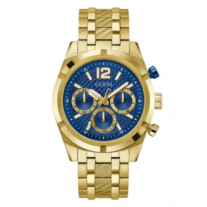 Reloj Guess Resistence Hombre GW0714G2 Dorado Esfera Azul - 1