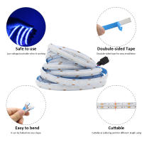 Tiras LED COB RGB 12V DC 756LEDs 1M 2M 3M 4M 5M Alta Densidad Flexibles Para Decoración De Habitaciones Luz De Enchufe Para Iluminación De Paredes Y Techo - details 3