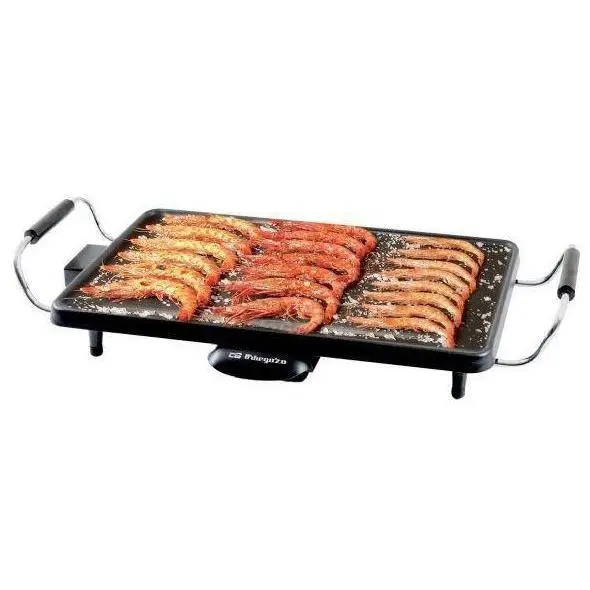 Orbegozo TB 2203 - Plancha para Asar con Termostato Regulable - 220x430 Mm - Negro - 1