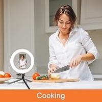 【OFERTA FINAL 2025】Aro de Luz Led 25cm con 2 Tripode, 1 Sobremesa y 1 de Pie, Anillo de Luz 12W con Mando Bluetooth para Control del Móvil, Ringlight con 3 pinzas para Movil,160cm Altura, Potencia y Colores Regulable, para Influencer de Tiktok - details 2