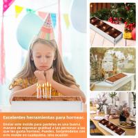 Parrilla Para Tarta Rectangular Antideslizante Molde Para Tiramisú Y Queso Cheesecake De Aleación De Aluminio Herramientas De Hornear Para Postres - details 6