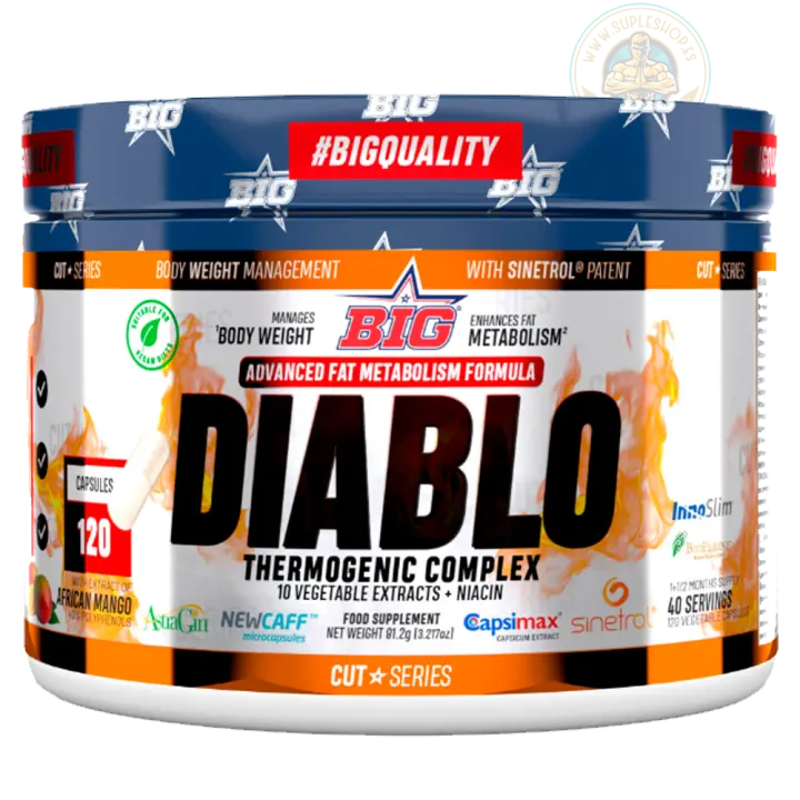 Termogénico de BigQuality - DIABLO - (120caps) - 1