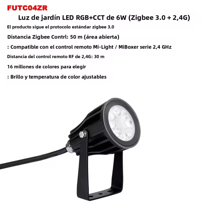 Lámpara De Jardín Inteligente LED RGB+CCT IP66 Impermeable Miboxer AC110V-220V Zigbee 3.0+2.4GHzRF Tuya Control Remoto Para Paisaje Exterior - 1