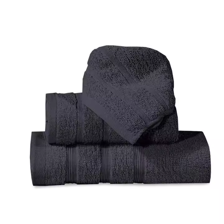 Juego De Toallas Económico de 3 Piezas Set De Toallas 450gr/m2,algodón 60% y 40% Poliester,1 Toallas De Ducha 65x125cm,1 Toallas De Mano 87x47cm,1 Paño De Tocador 50X30 Cm - Suavidad y Durabilidad Garantizadas - 1