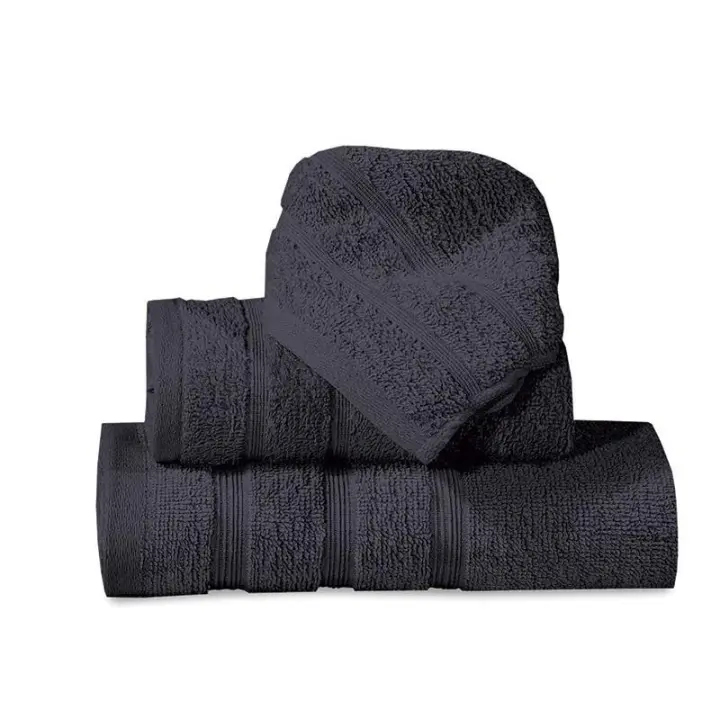 Juego De Toallas Económico de 3 Piezas Set De Toallas 450gr/m2,algodón 60% y 40% Poliester,1 Toallas De Ducha 65x125cm,1 Toallas De Mano 87x47cm,1 Paño De Tocador 50X30 Cm - Suavidad y Durabilidad Garantizadas - 1