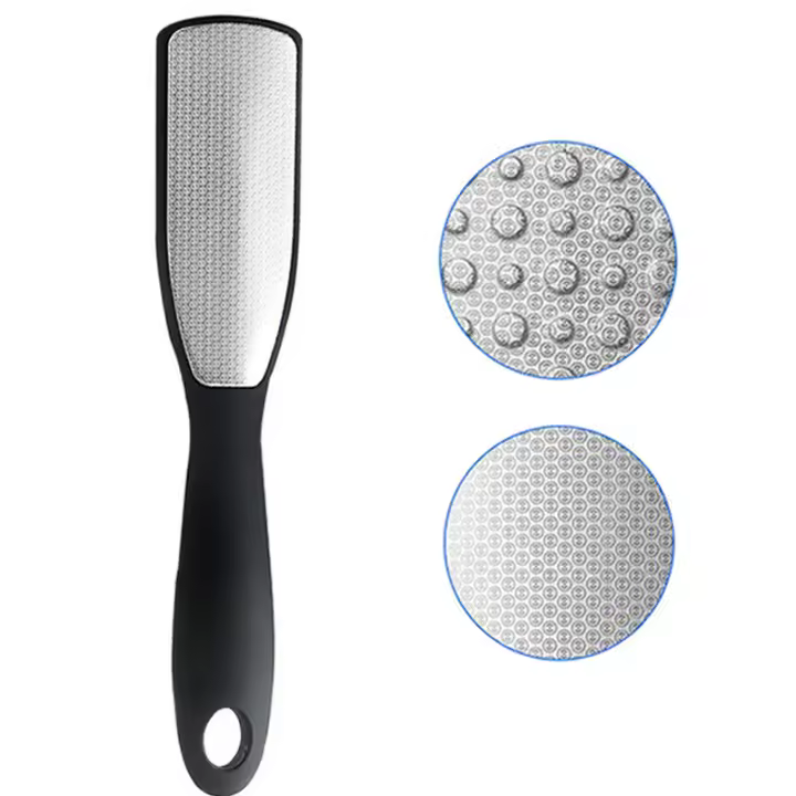 Herramientas De Pedicura Escáner De Talón Archivo Exfoliante De Callos Con Cepillo Acero Inoxidable Doble Cara Para Limpieza De Pies - 1