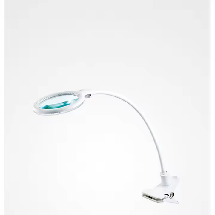 Perfect Beauty Owl Clip LED 3 Dioptrías Lámpara Lupa - Lámpara de Aumento Articulada con Pinza Clip Color Blanco - 1