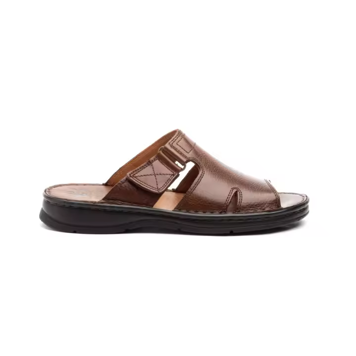 Sandalias confort de piel marrones by Route 83 Piel Piel Piel acolchada - 1