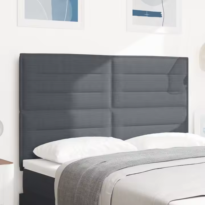 Cabecero vidaXL Diseño Sencillo Gris Oscuro 140 cm Tela de Pana - 1