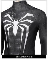 Traje De Cosplay Spider Man Símbolo Negro Venom Miles Morales Para Halloween Y Comic-Con Traje De Invierno Para Adultos - details 5