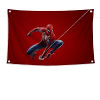 Bandera De Spiderman De Marvel 1pc MINISO Poliéster Para Exterior Decoración De Habitación Estilo Aesthetic Con Cuatro Agujeros - details 3