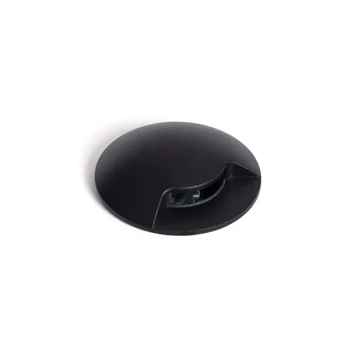 Ledkia Baliza Exterior LED 3W Empotrable Suelo Letso 1L Negro 2700K Blanco Cálido - 1