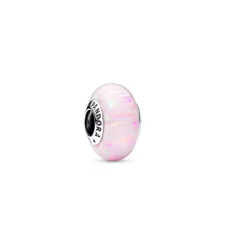 PANDORA Dijes de color rosa opalescente, accesorios de joyería de nicho para mujer, cuentas de bricolaje, regalo de San Valentín para novia, dijes de color rosa opalescente, talla única - 1