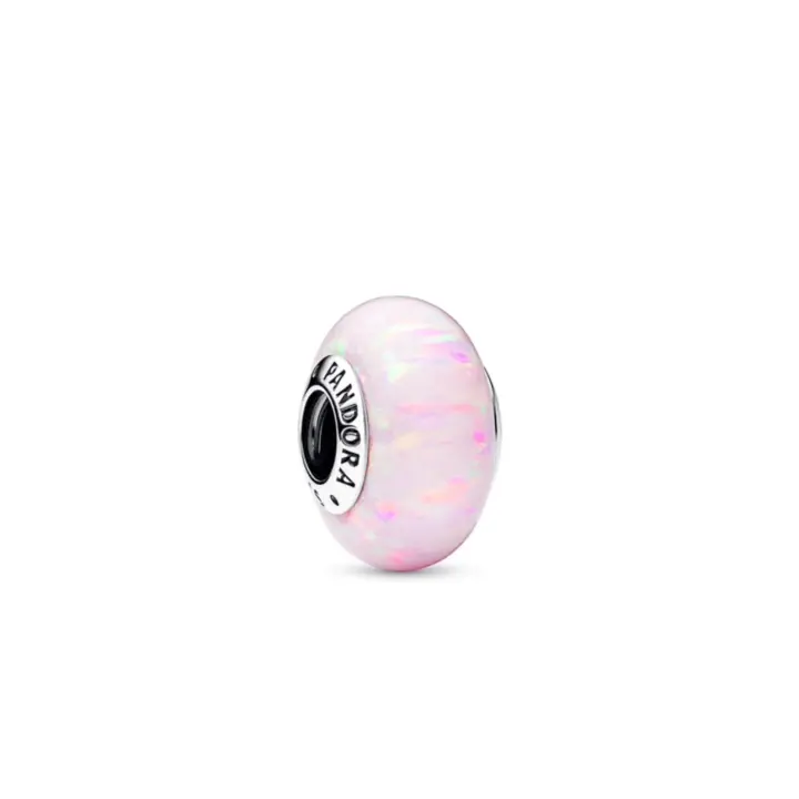 PANDORA Dijes de color rosa opalescente, accesorios de joyería de nicho para mujer, cuentas de bricolaje, regalo de San Valentín para novia, dijes de color rosa opalescente, talla única - 1